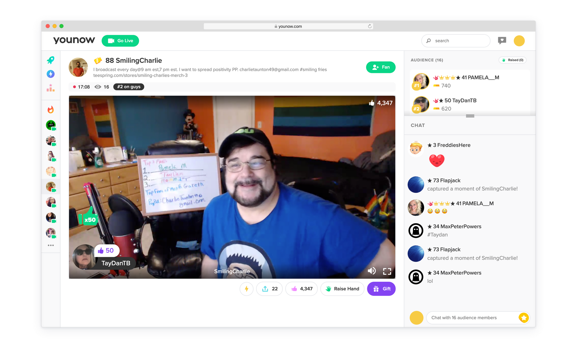 YouNow screenshot