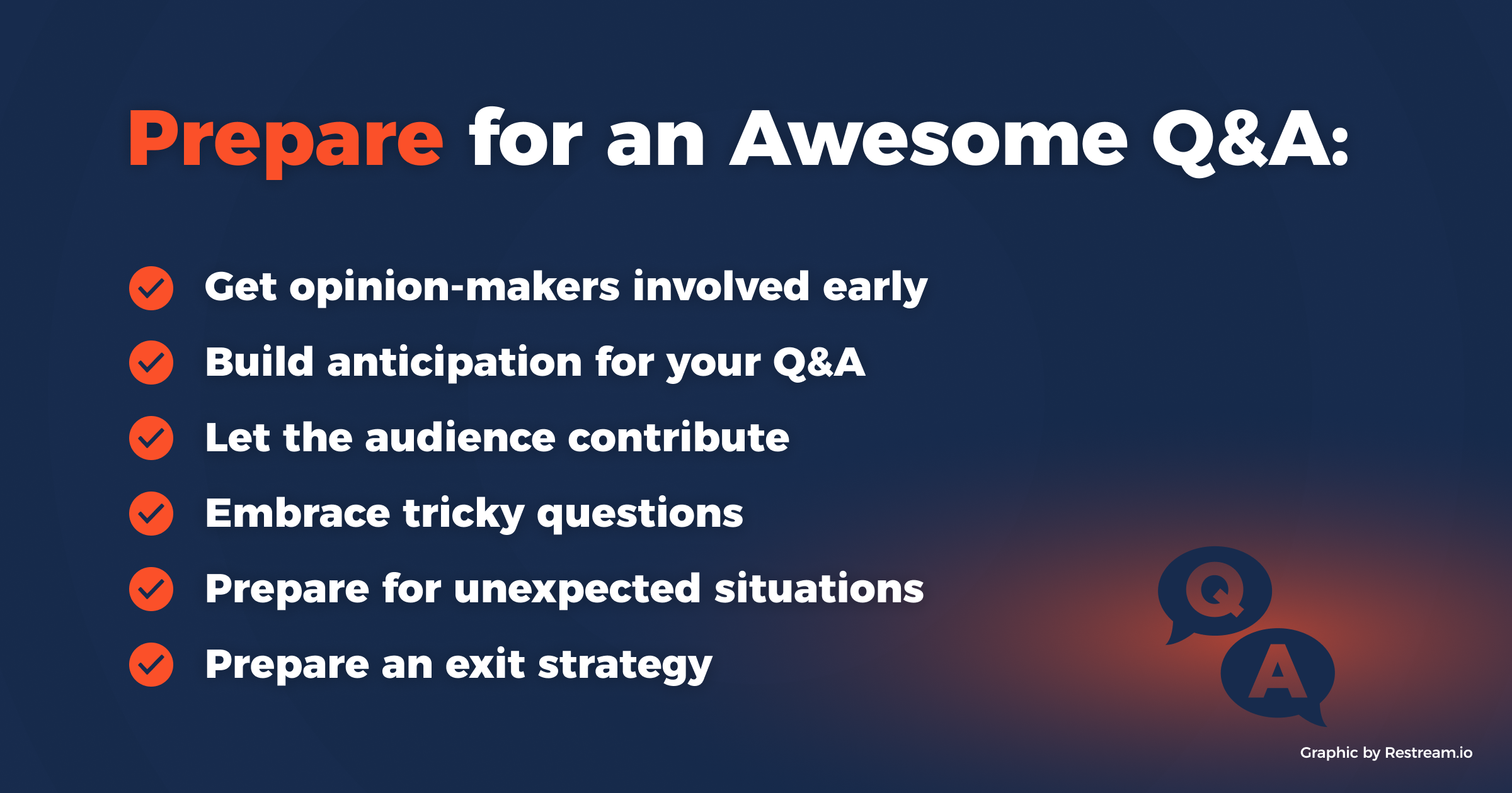 Prepare for a Q&A checklist
