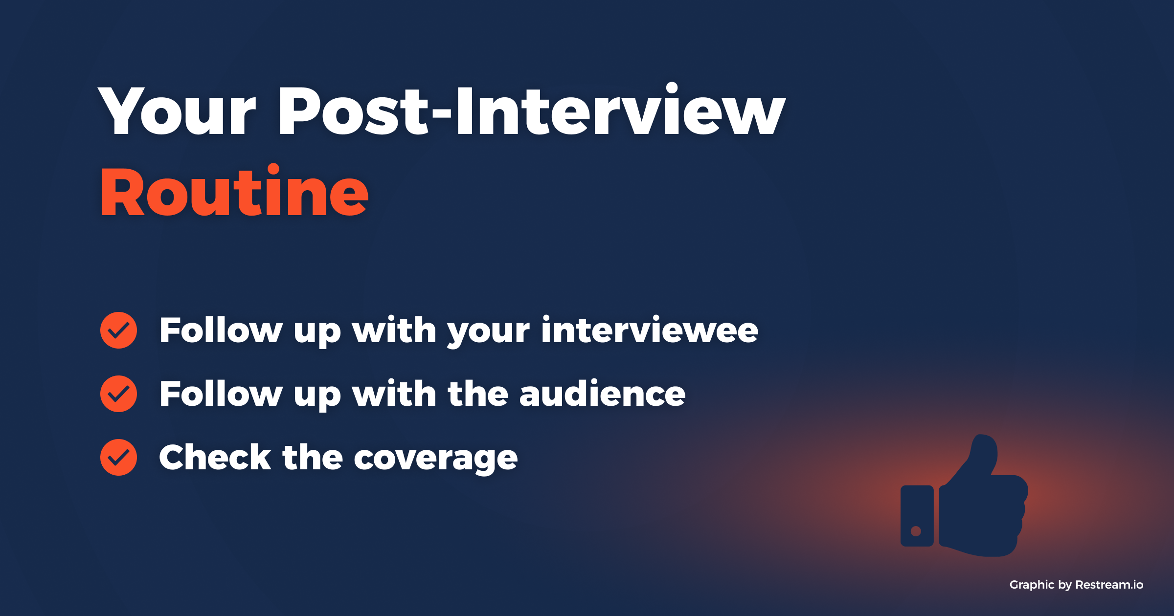 Your Post-Interview Routine checklist