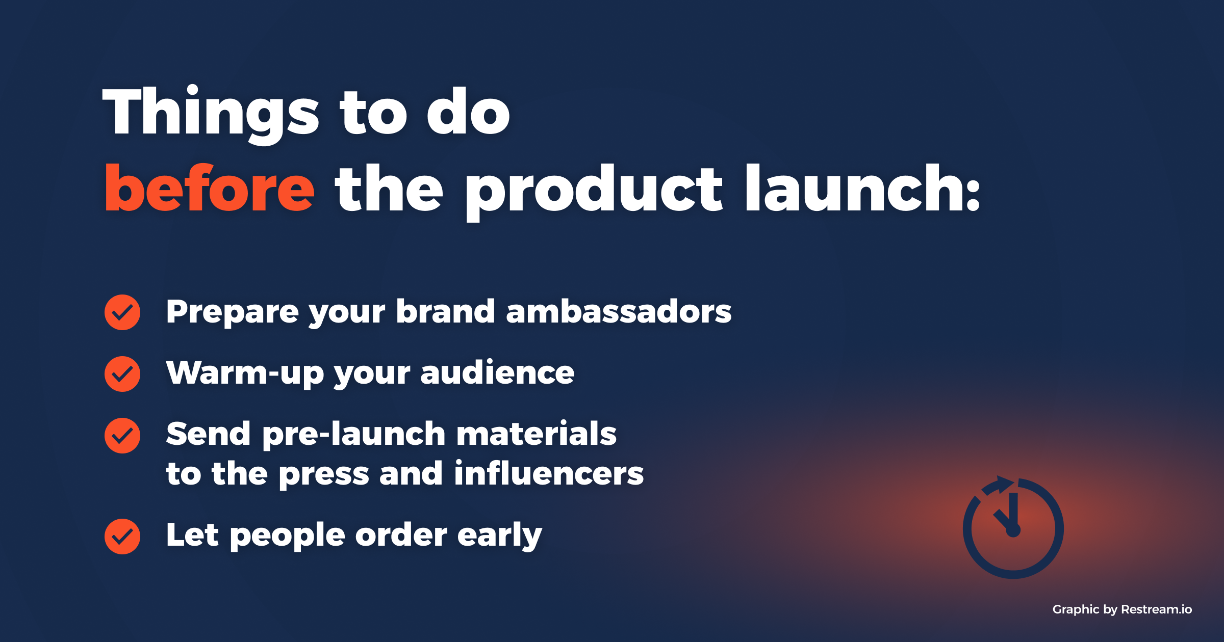 Things to do before the product launch