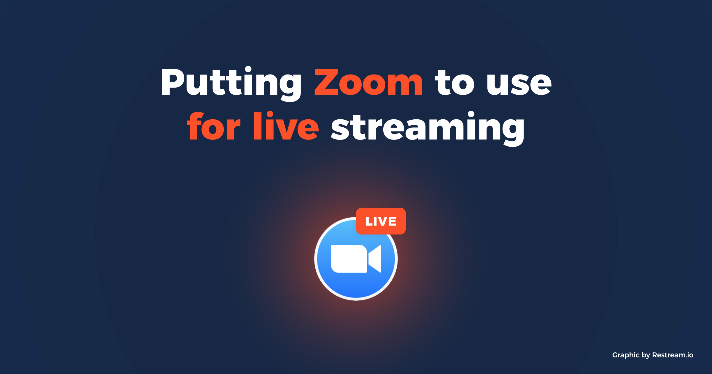Putting Zoom to use for live streaming