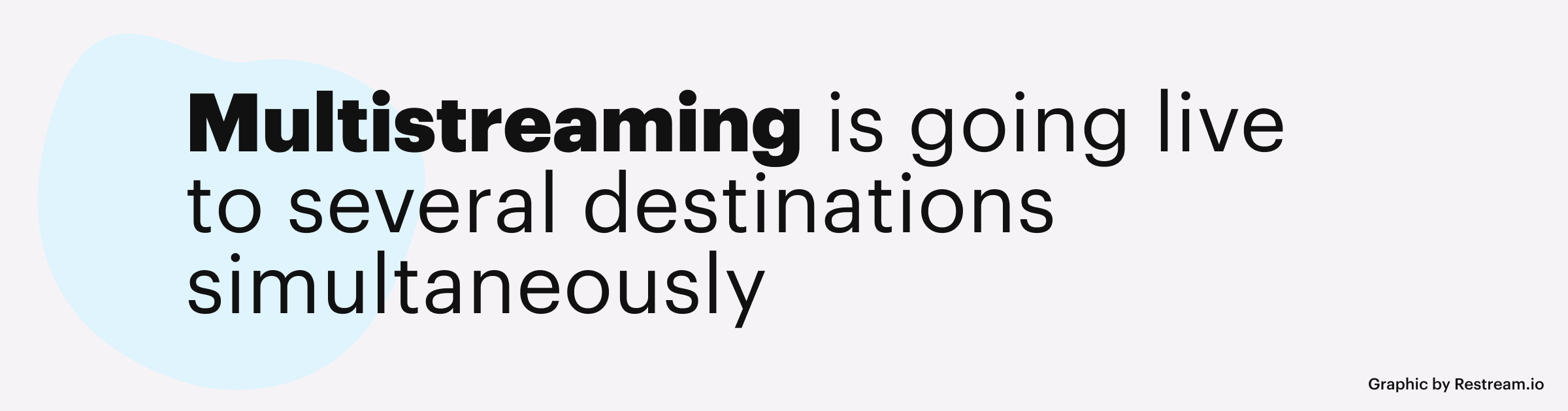 Multistreaming is going live to several destinations simultaneously