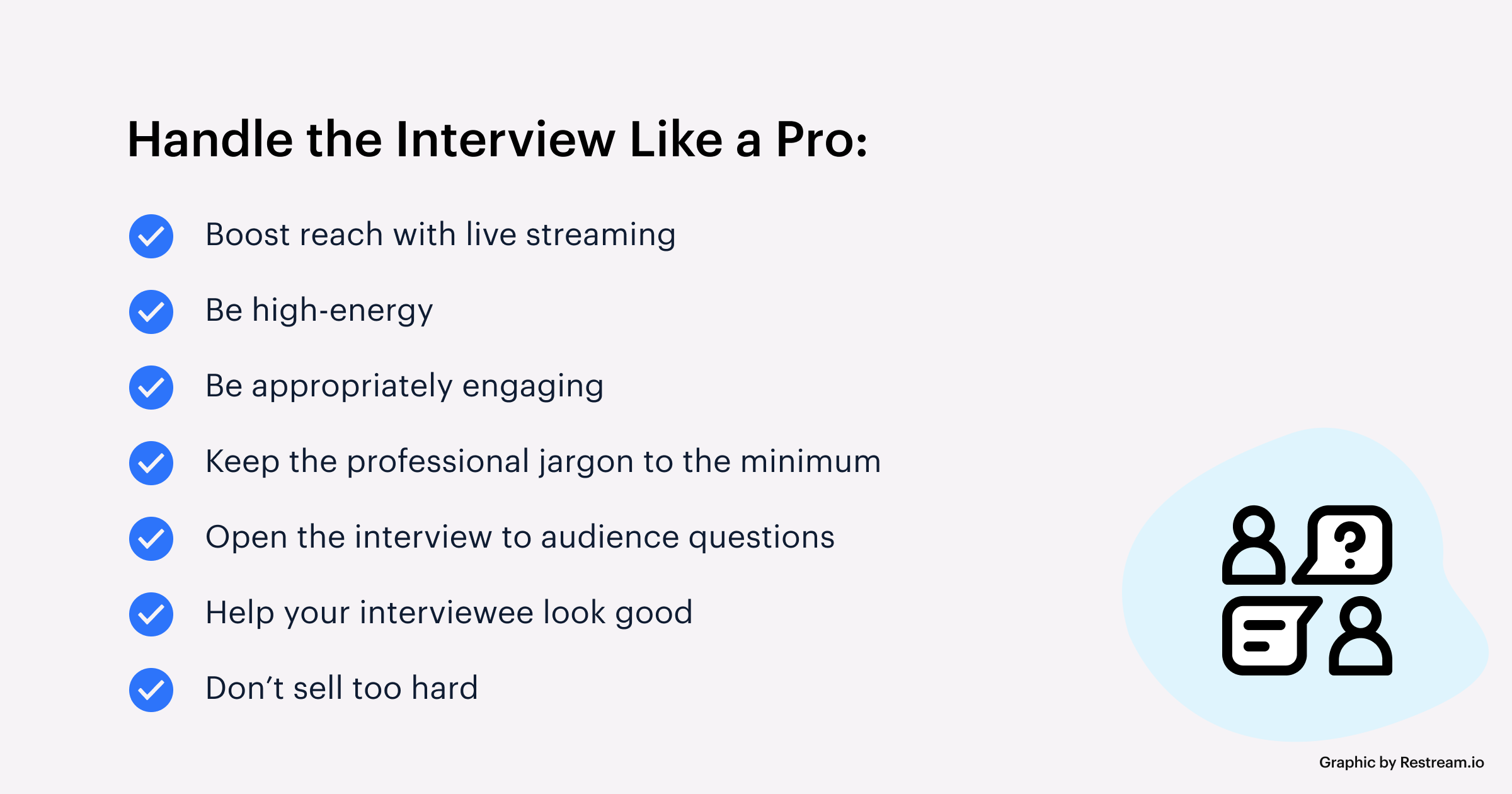 Handle the Interview Like a Pro checklist