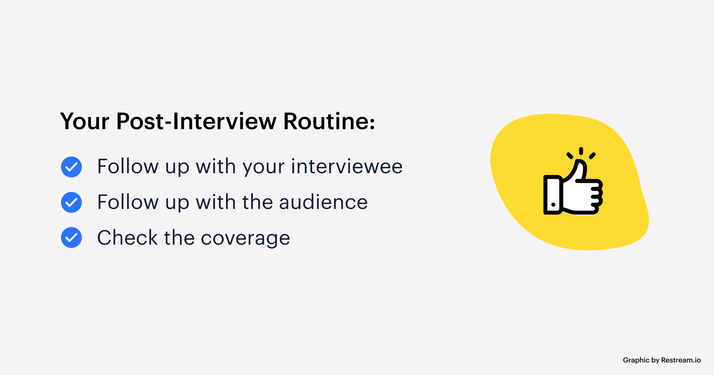 Your Post-Interview Routine checklist