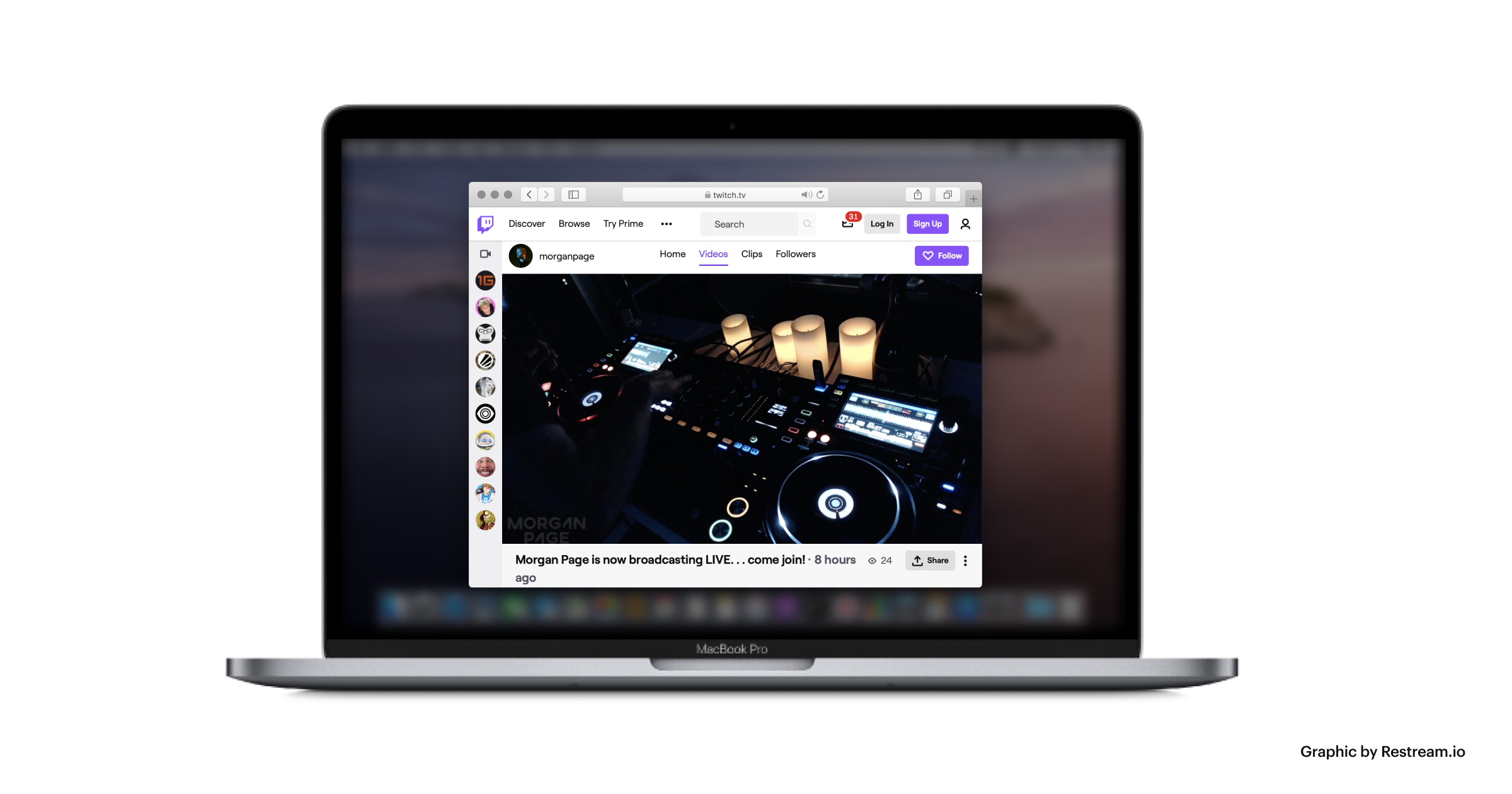 Moran Page live music performance on Twitch