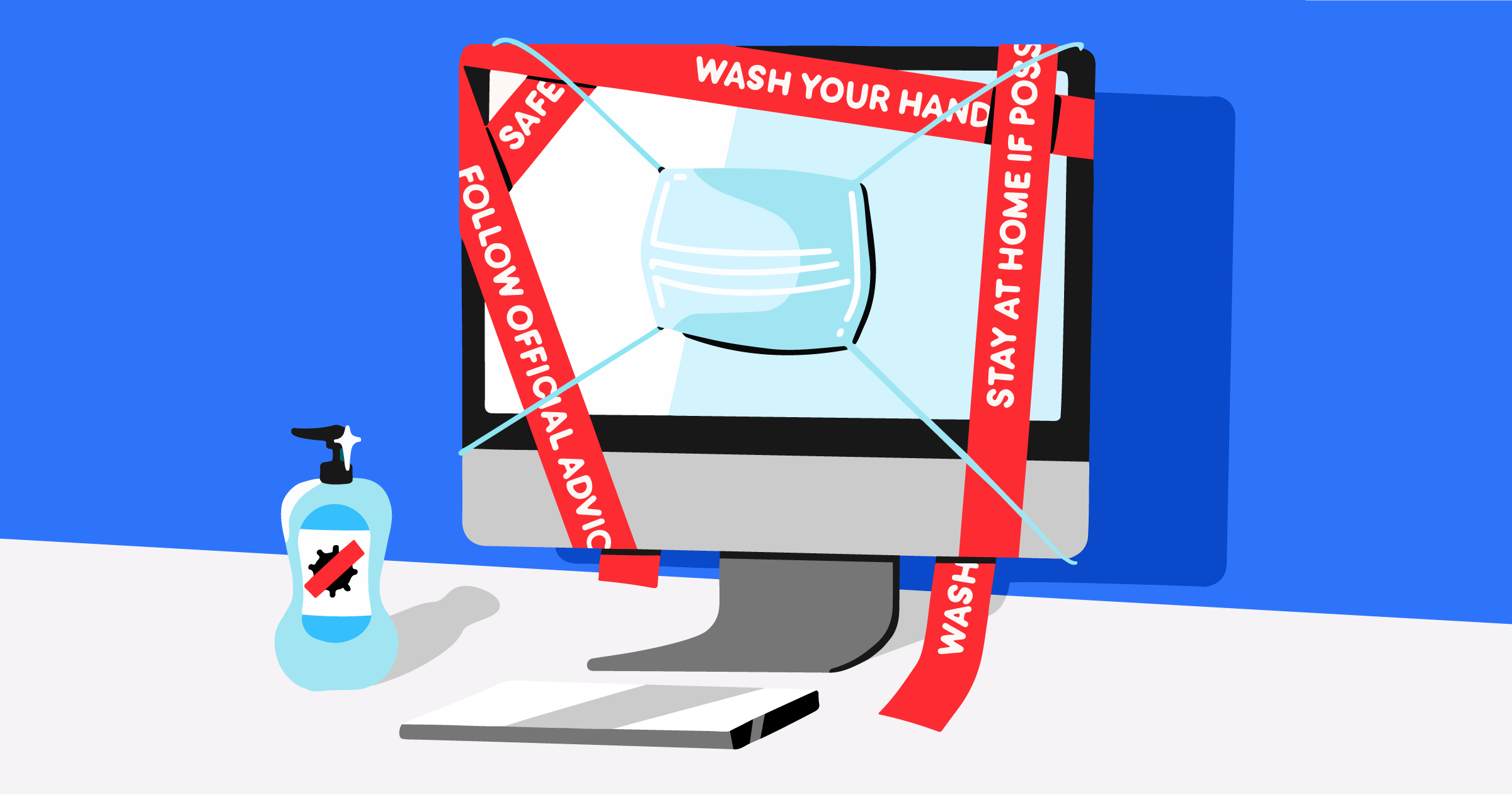 Stream overlays about basic protective measures against the COVID-19