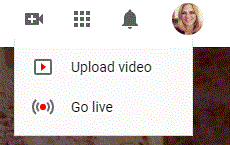"Go live" button