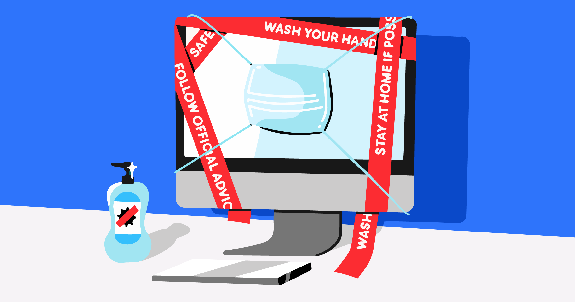 Stream overlays about basic protective measures against the COVID-19