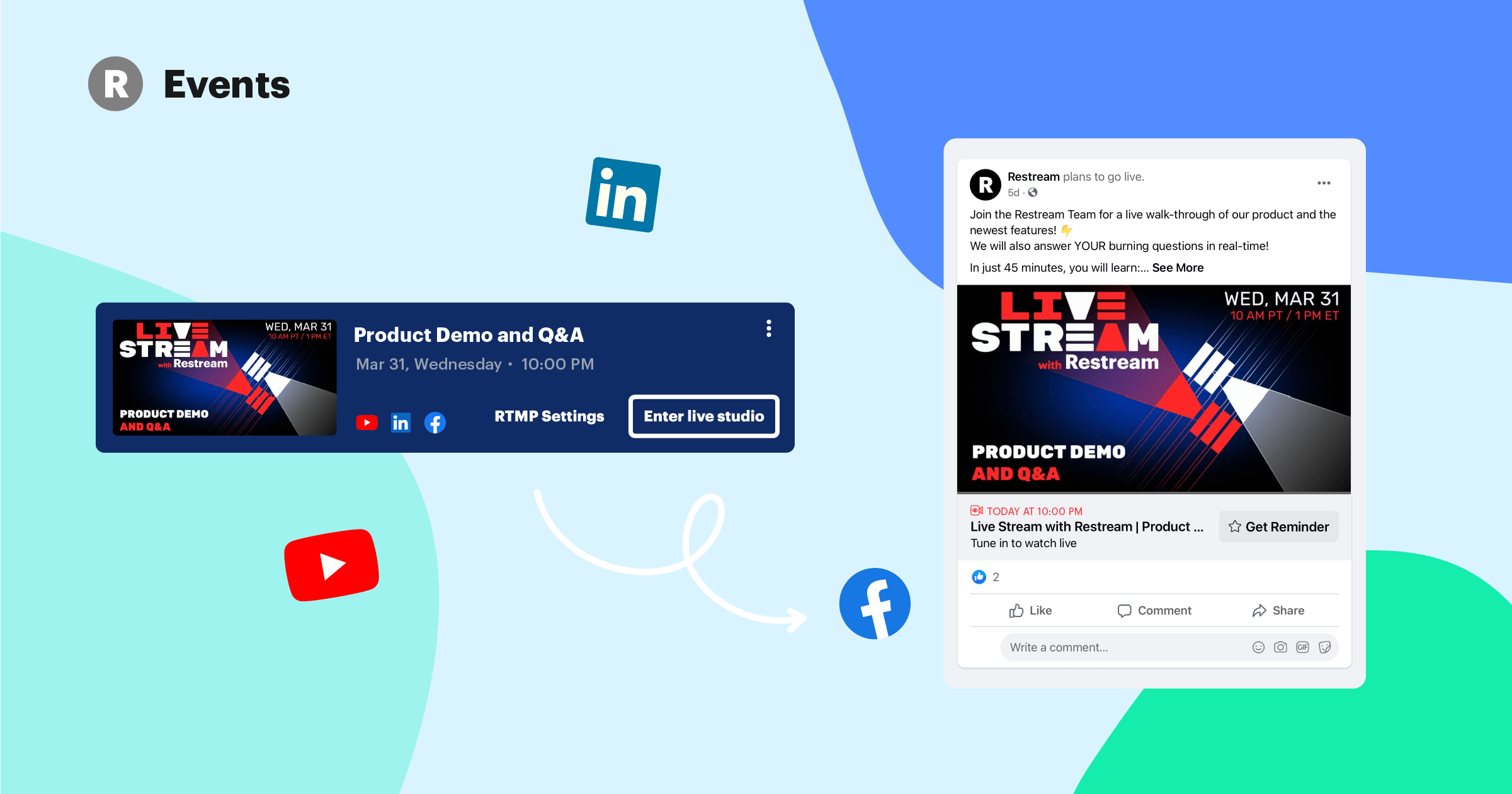 Scheduling your live streams with Restream Events