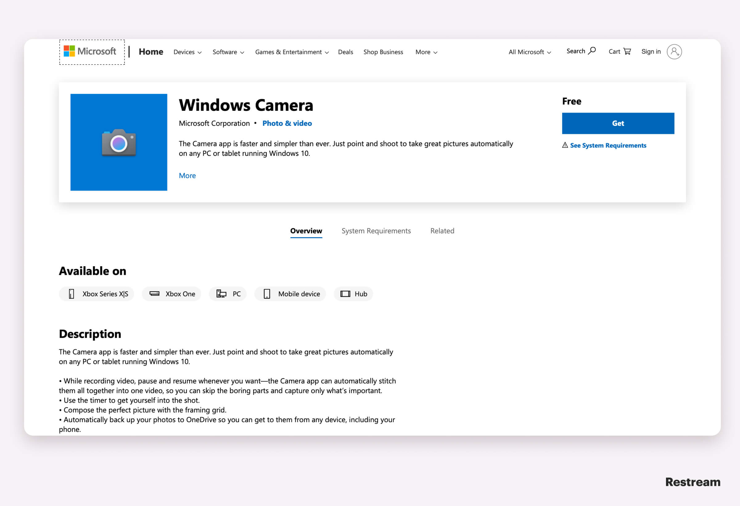 Windows Camera