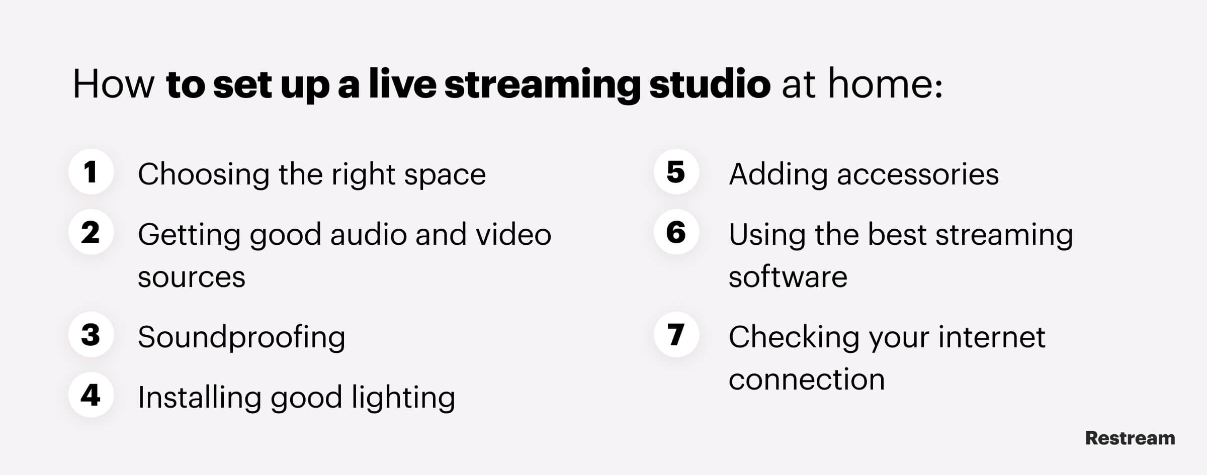 Checklist: How to set up a home live streaming studio