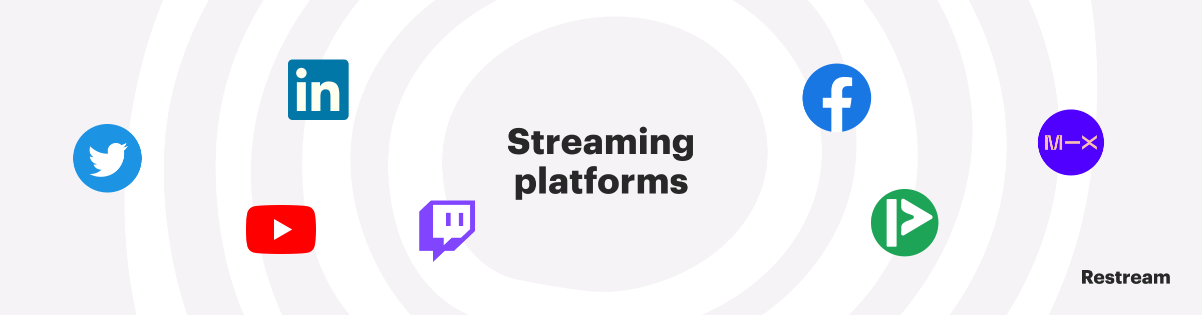 Icons of live streaming platforms