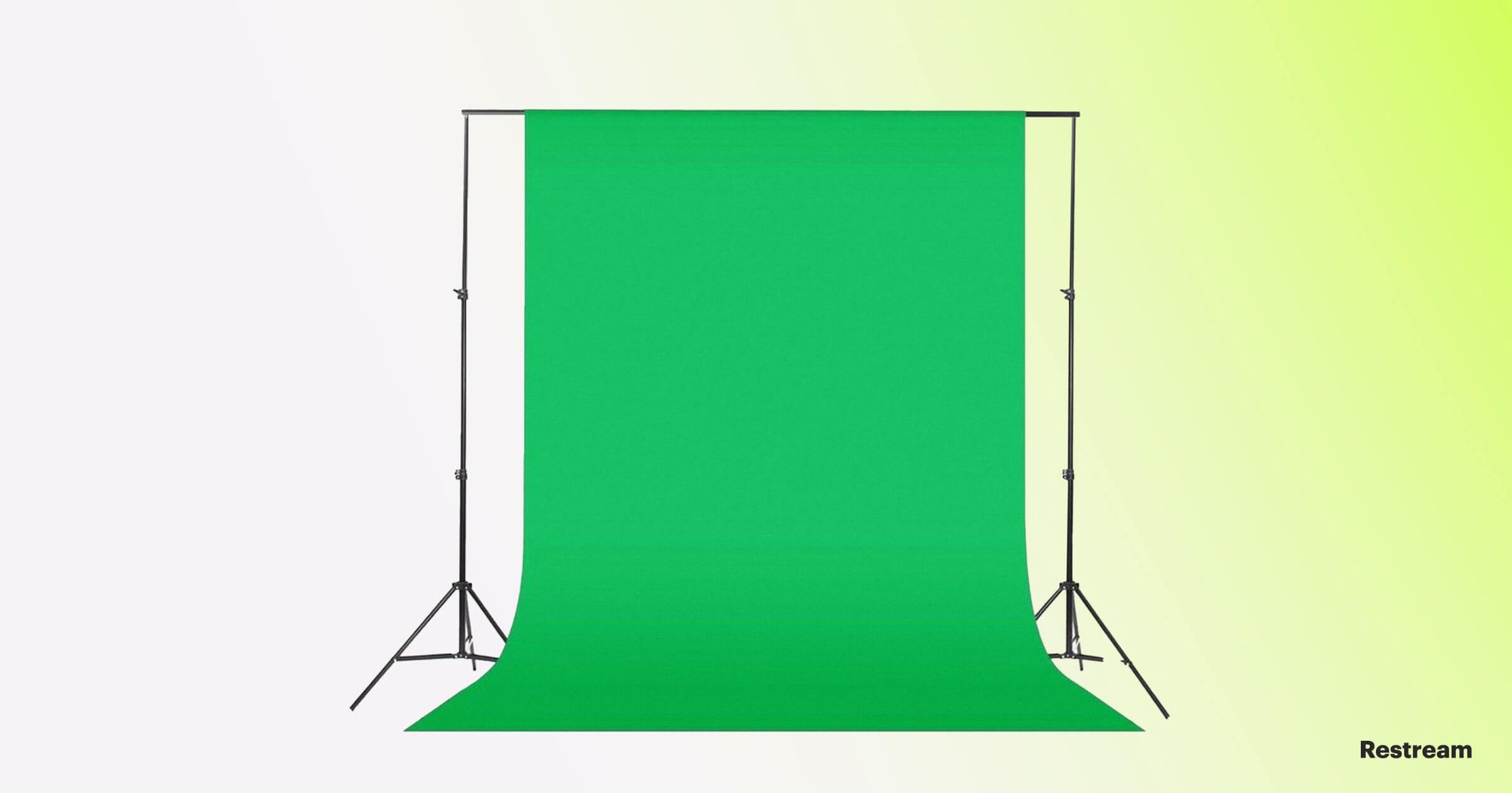 Green Screen Hintergrund 150x200 cm ausfahrbares Rollup für schnellen Aufbau Twitch und Youtube ideal für Streaming Chromakey Grün zum perfekten Composing