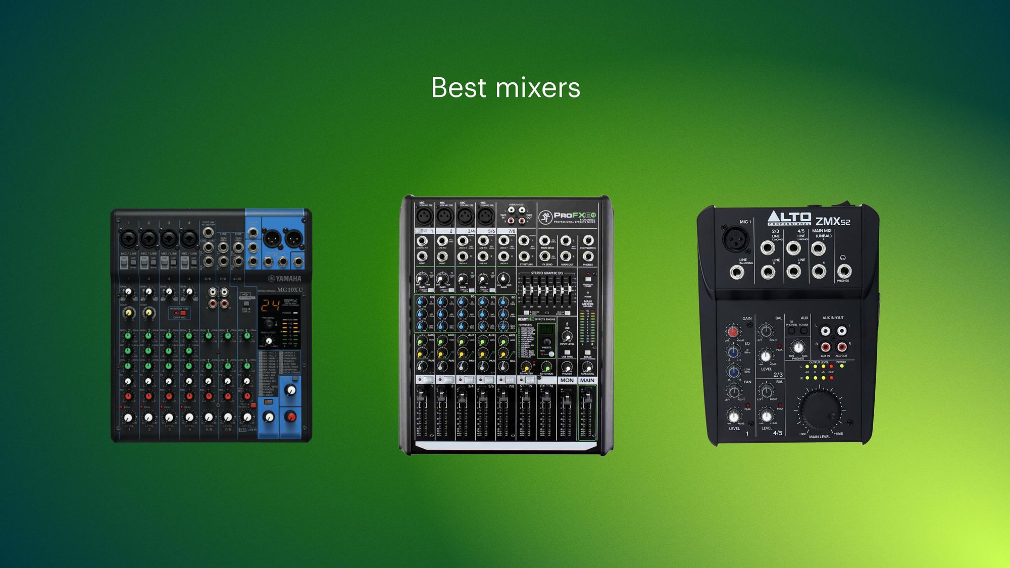 Best audio mixers for streaming