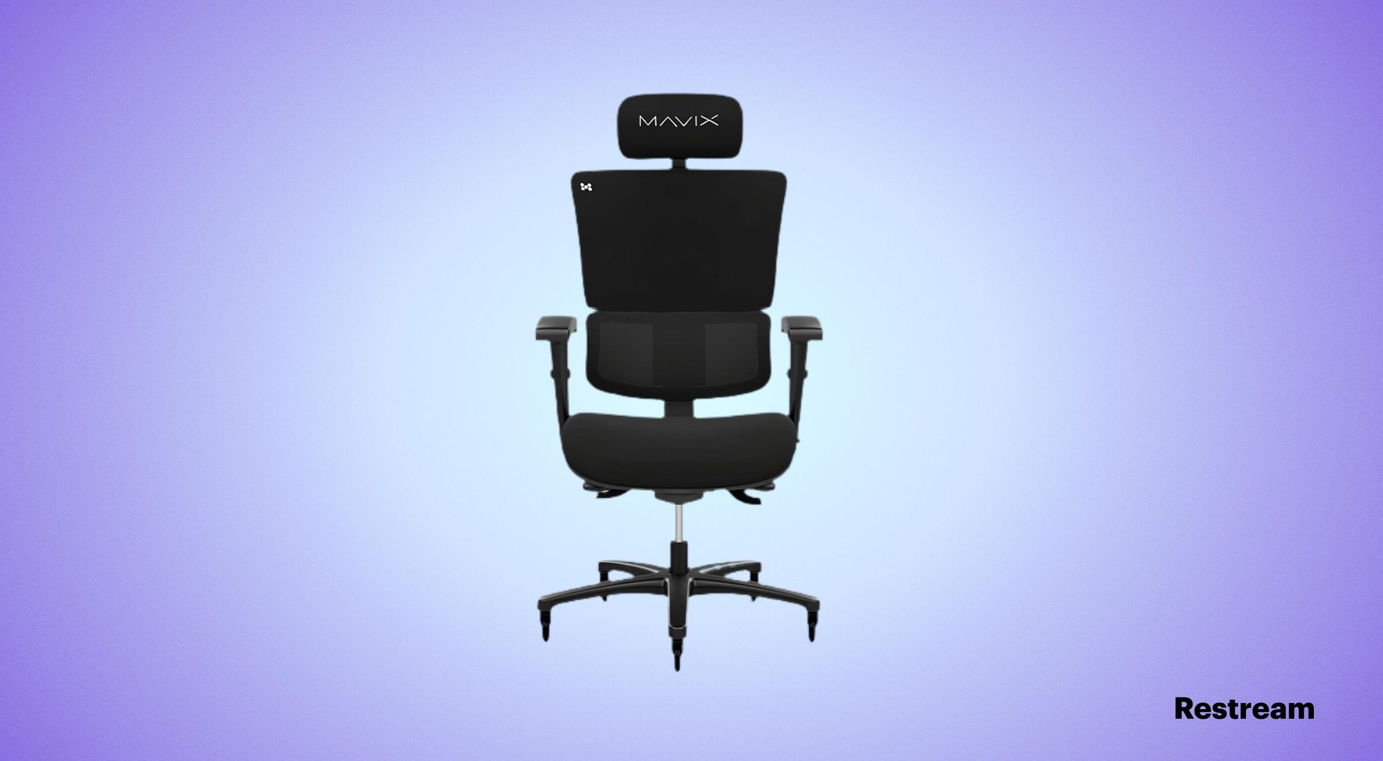 Maincraft Black and Blue Memory Foam Ergonomic Adjustable Seat