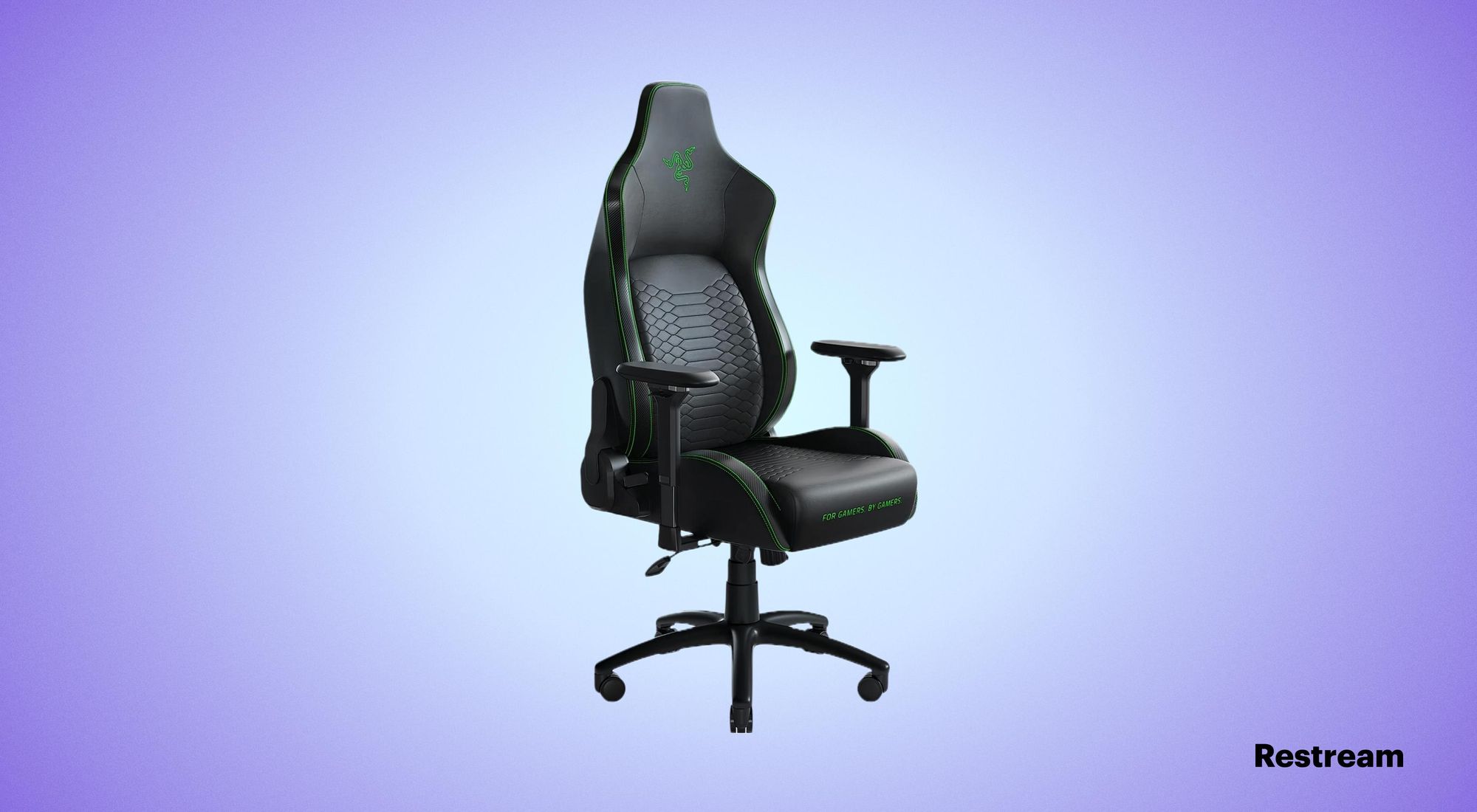 Tri-Color Streamer Gaming Chair Reclining Backrest Cushion