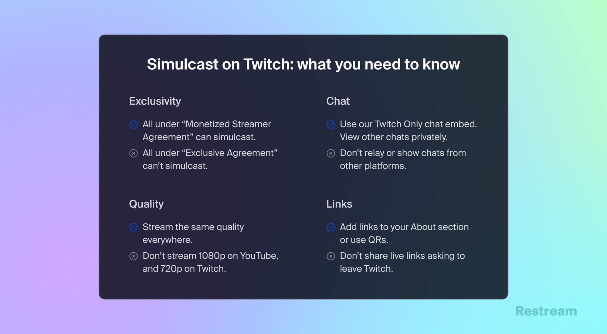 New Twitch simulcasting rules