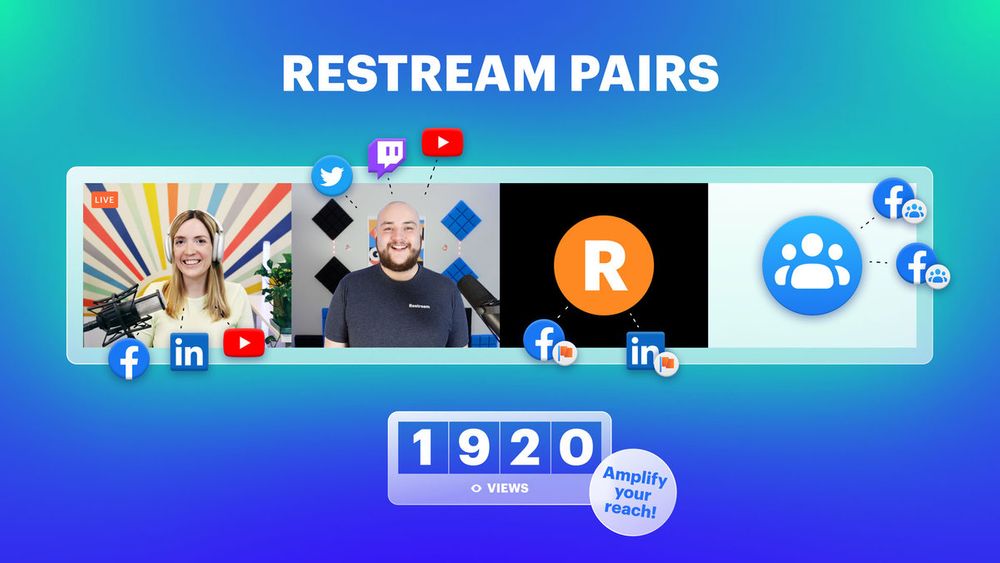 How to live stream to partner channels with Restream Pairs