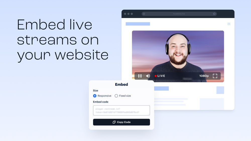 How to embed live streaming video on your website