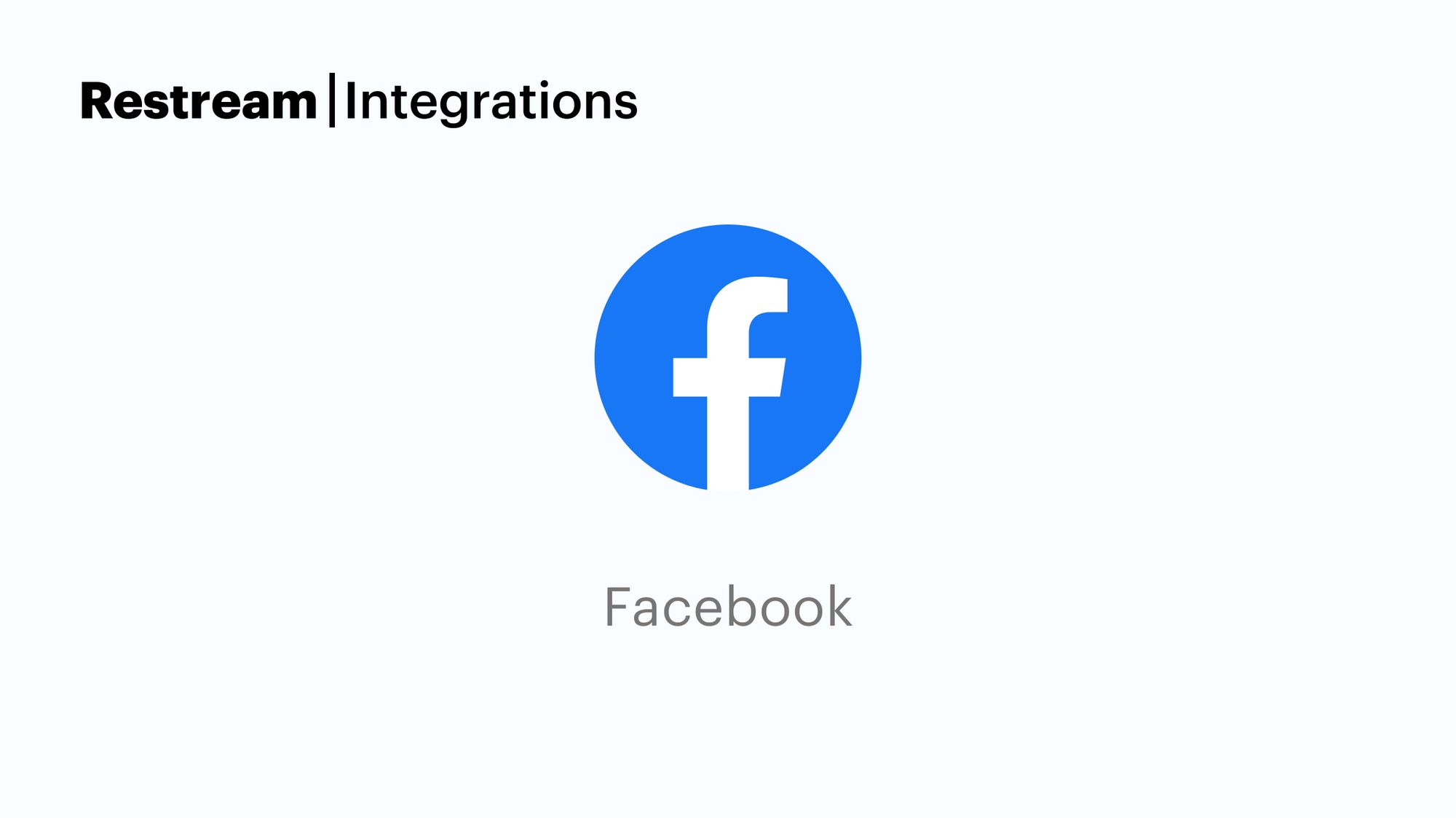 Streaming Software for Facebook Live| Restream Integrations
