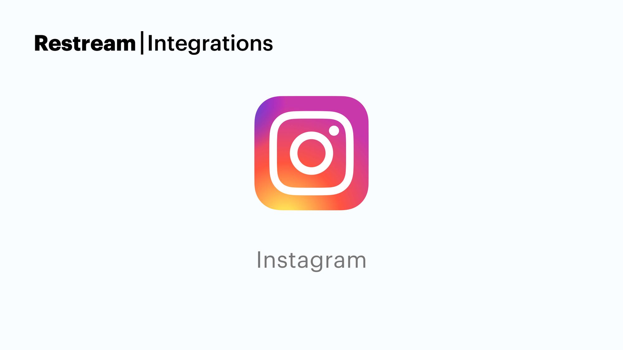 Streaming Software for Instagram Live | Restream Integrations