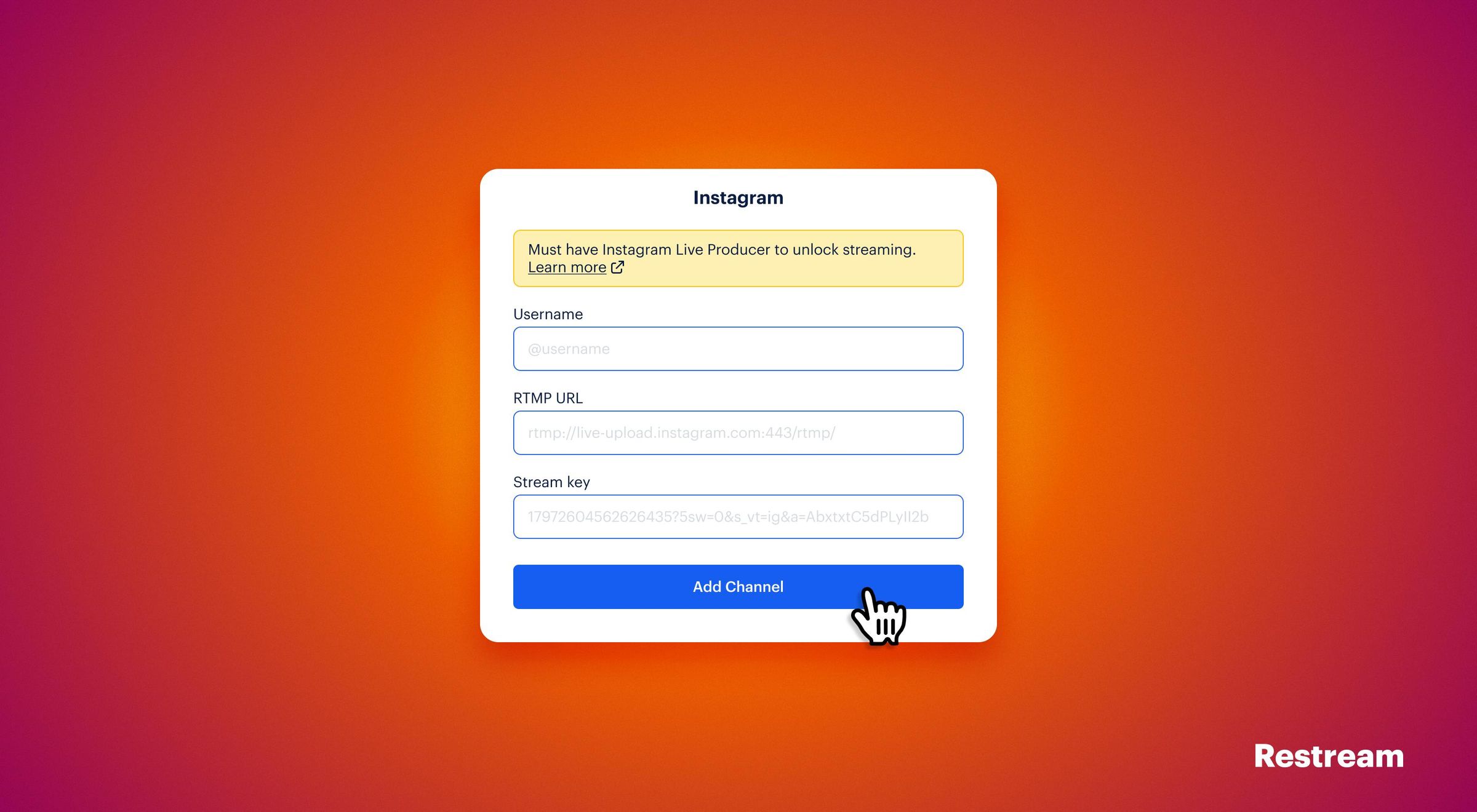 How to Find Your Instagram Stream Key Restream Integrations