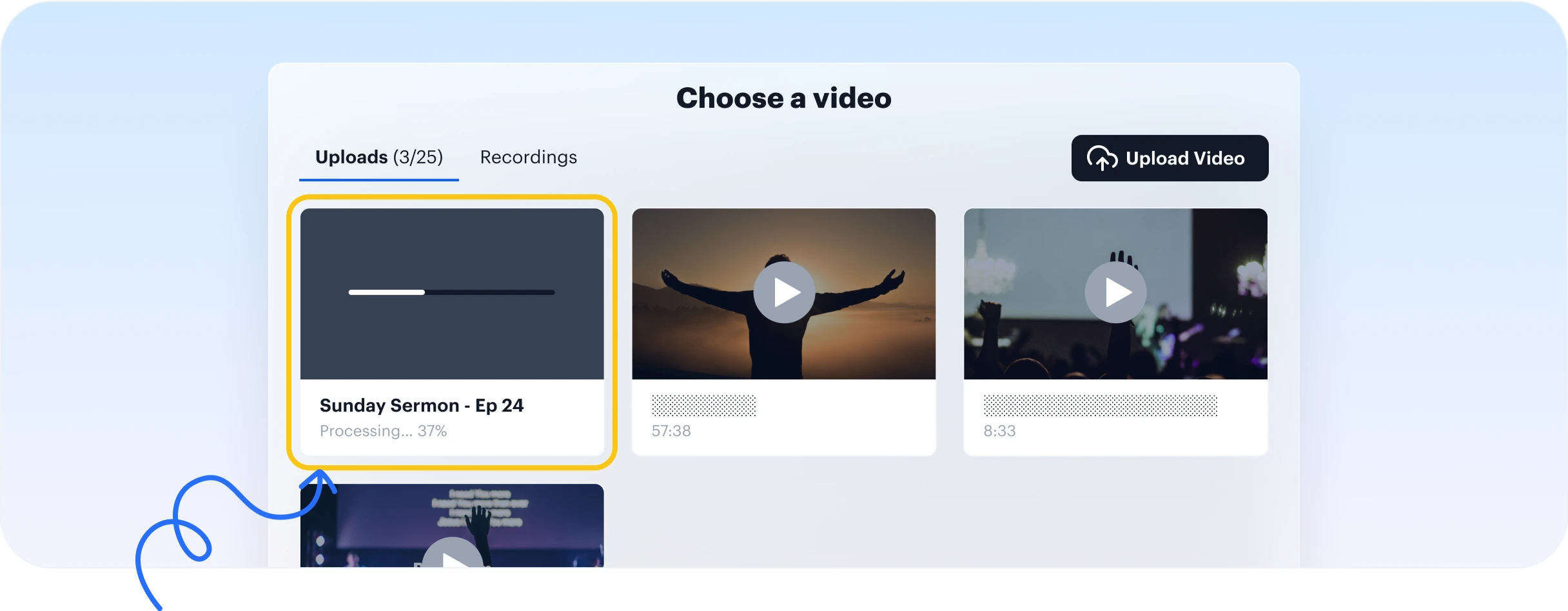 Upload your video