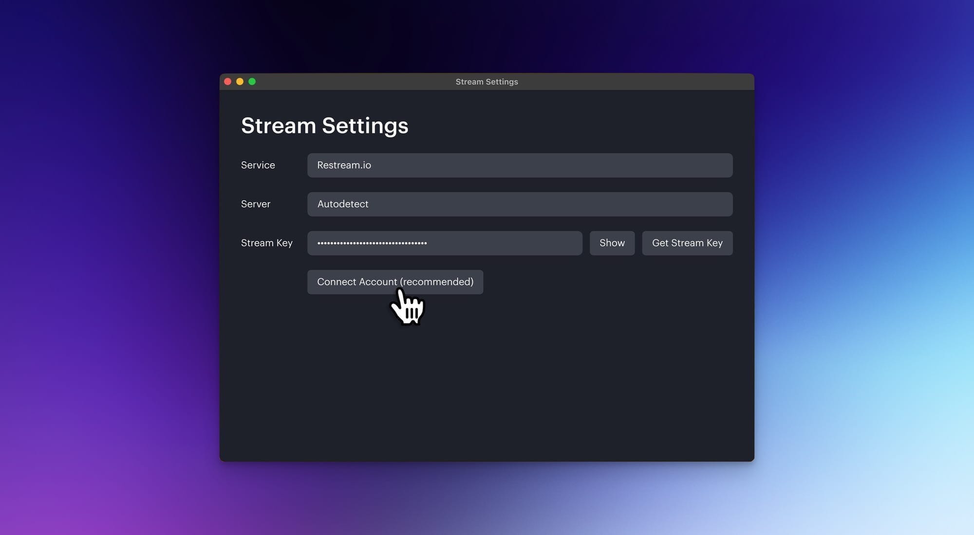 Connect Restream to OBS