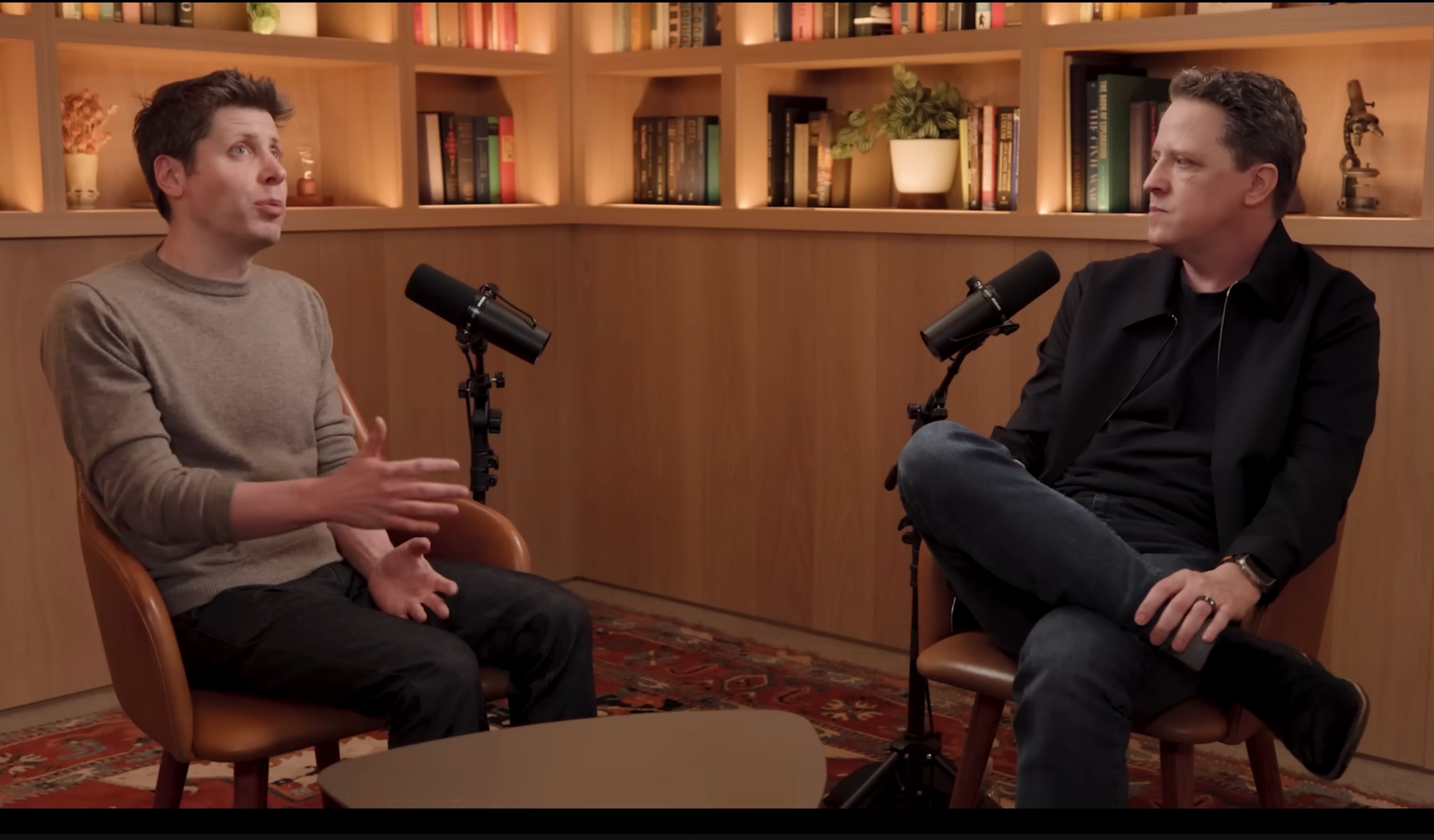 A podcast recording being turned into short clips